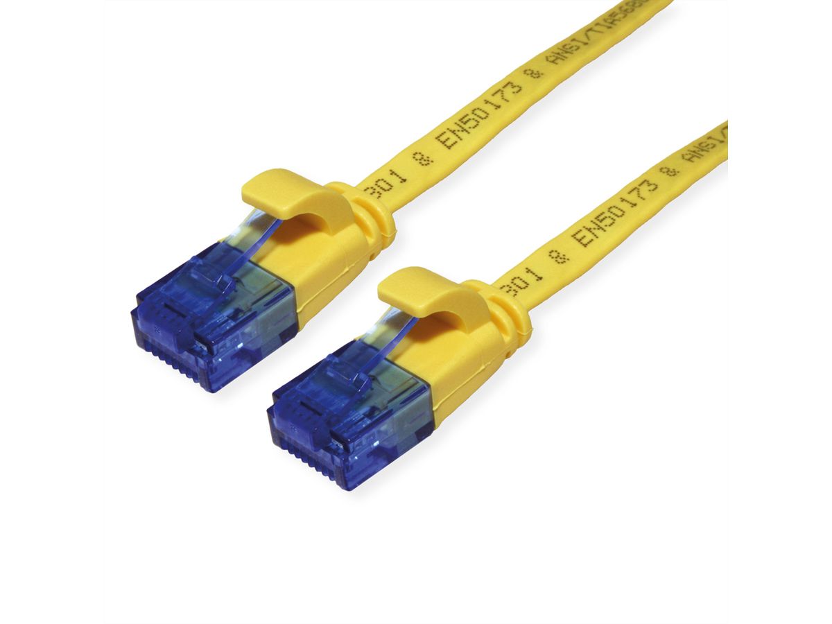 VALUE Patchkabel Kat.6A (Class EA) UTP, extra-flach, gelb, 0,5 m