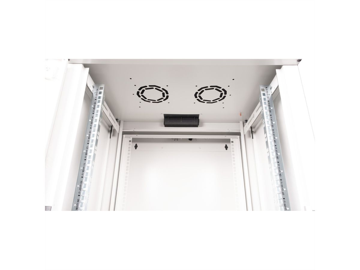 ROLINE 19-Zoll Wandgehäuse Pro 16 HE, 600x600 BxT zweiteilig schwenkbar grau