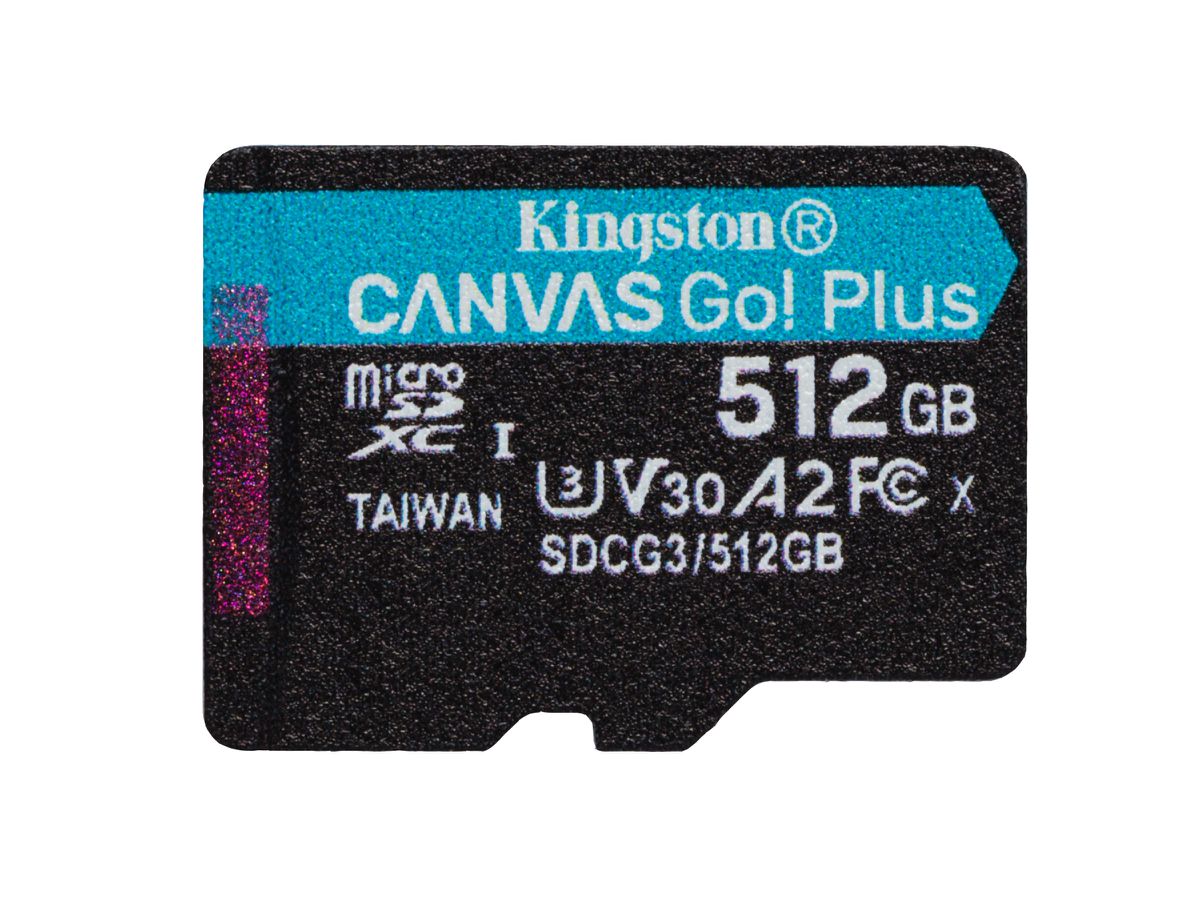 Kingston Technology 512GB microSDXC Canvas Go Plus 170R A2 U3 V30 Einzelpack ohne Adapter