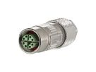 METZ CONNECT M12 Buchse IP67 gerade geschirmt, X-kodiert, Cat. 6A
