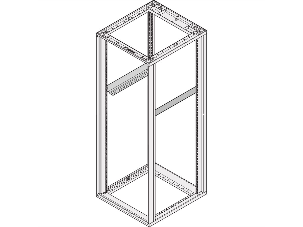SCHROFF Gleitschiene - 19"GLEITSCHIENEN-SET 600T 2X