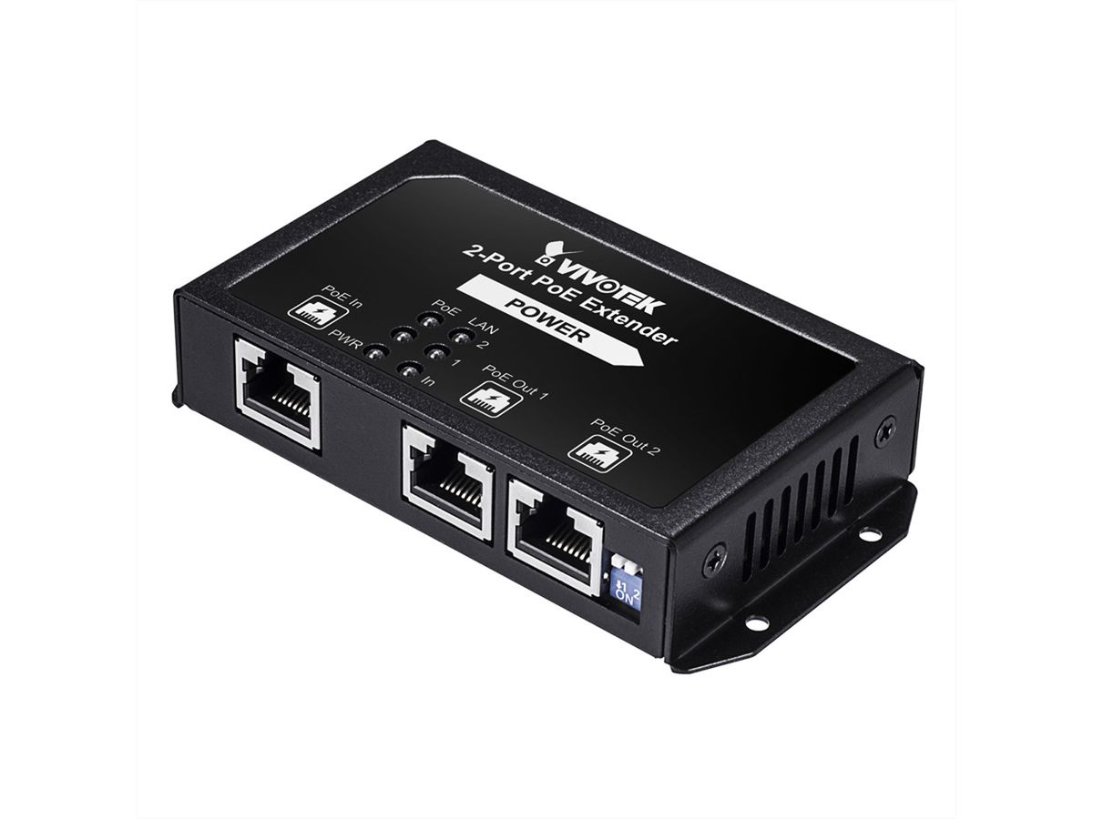 VIVOTEK AP-FXC-0210 2 Port PoE Extender, 1x FE In, 2x FE Out, Indoor