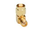TELEGÄRTNER SMA-Verbinder, Stecker/Buchse, gewinkelt, vergoldet
