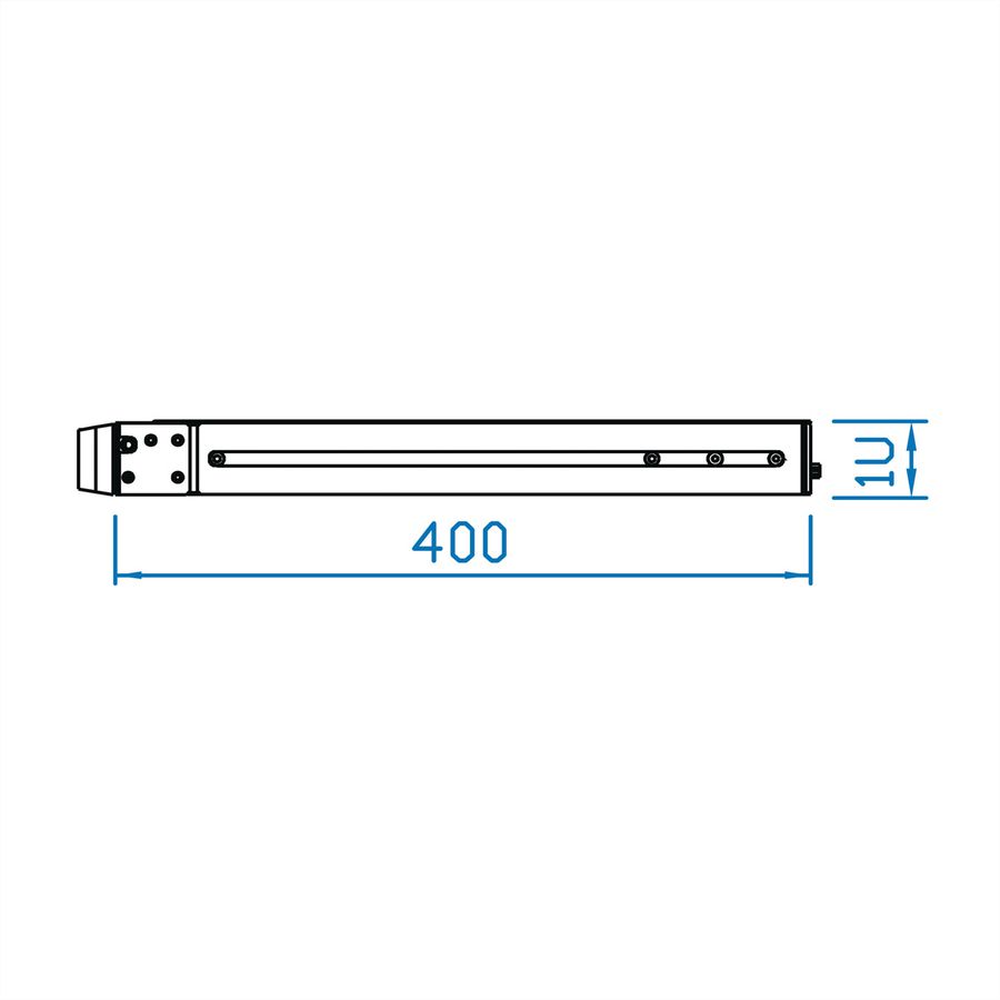 SCHROFF TASTATURSCHUBF.1HE UK RAL9005 AUSZUG