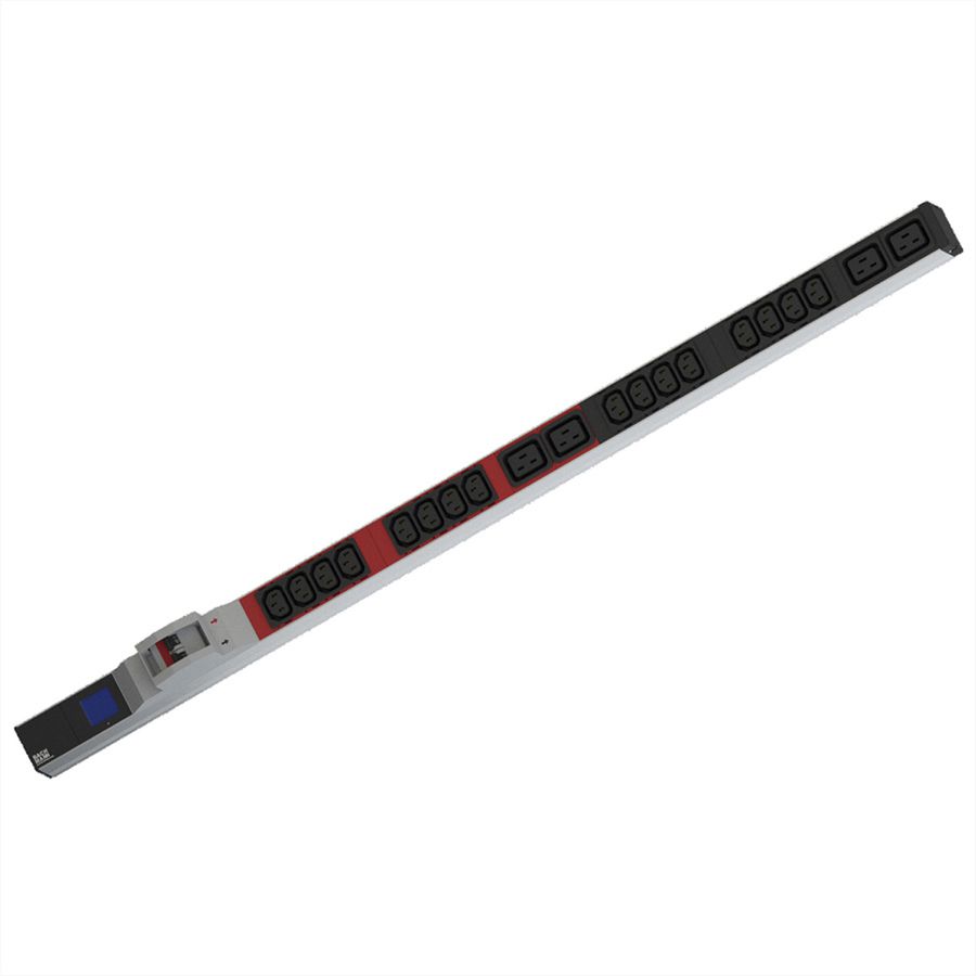BACHMANN BN0500 19" PDU 1HE 16xC13 4xC19, Leistungsmessung, Anschluss CEE 32A, blau