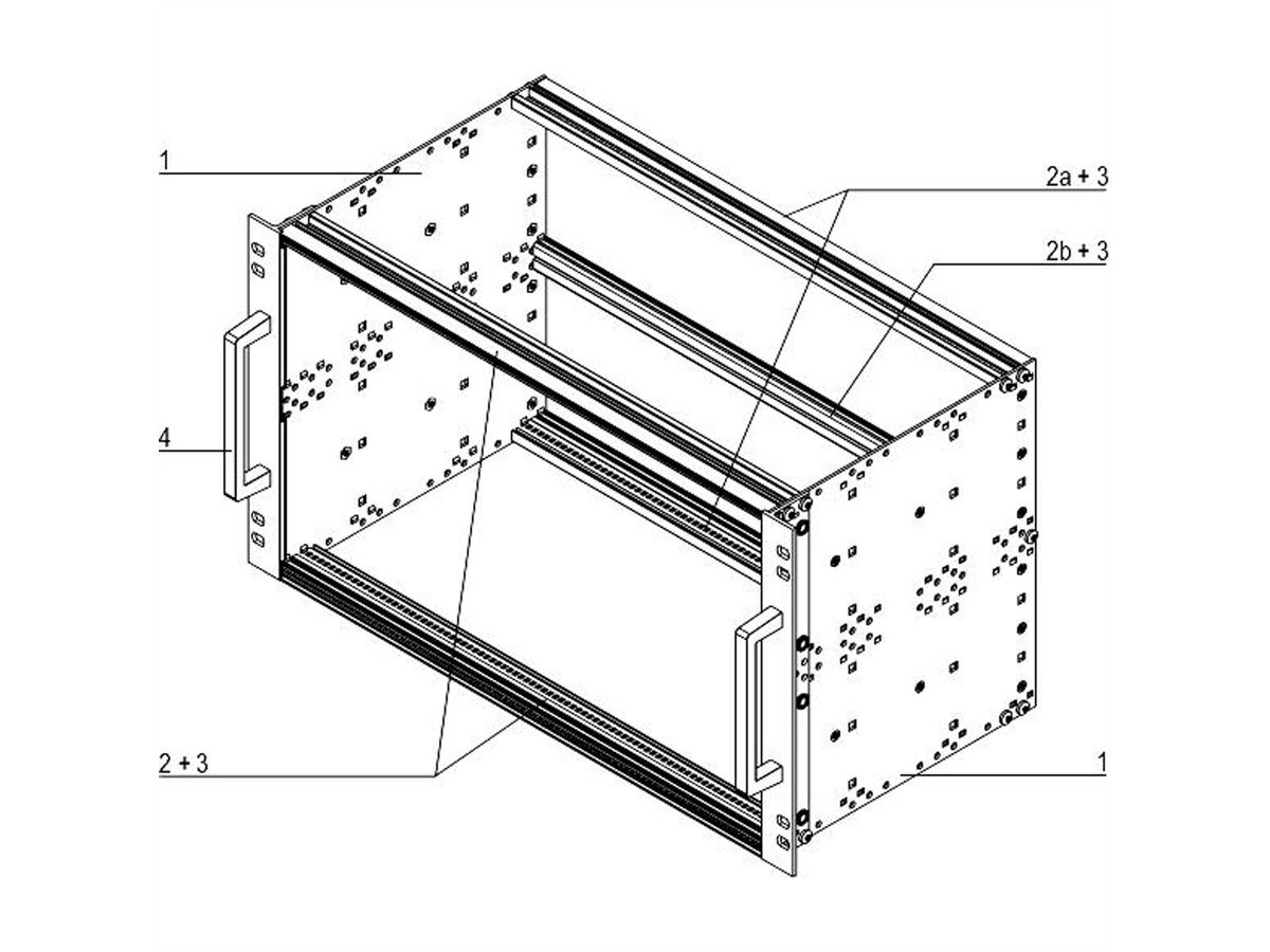 SCHROFF Bausatz, EN 50155, ungeschirmt - BGTR PRO 6HE84TE235T UNGESCH