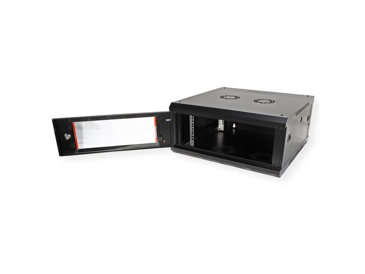 ROLINE 19-Zoll Wandgehäuse Basic Plus 4HE, 600x600 BxT schwarz