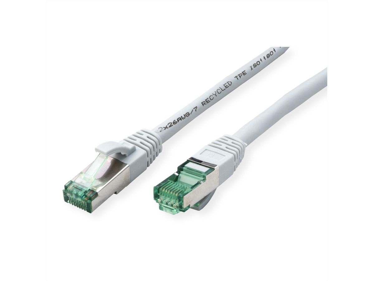 ROLINE RM Patchkabel Kat.6A S/FTP (PiMF), grau, 1,5 m