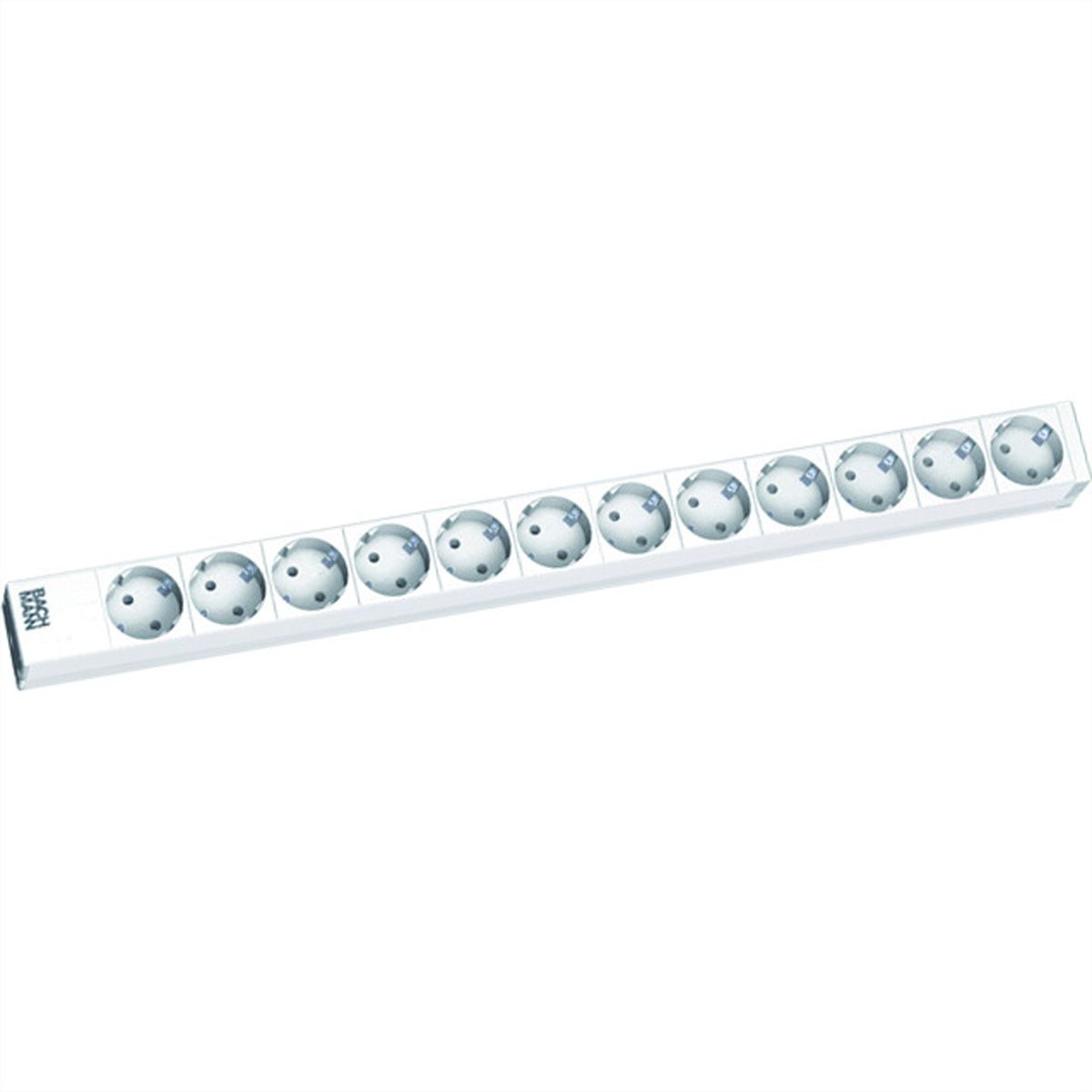 BACHMANN ALU 1HE 12xCEE7/3 Strom 2,0m CEE7/7 565mm