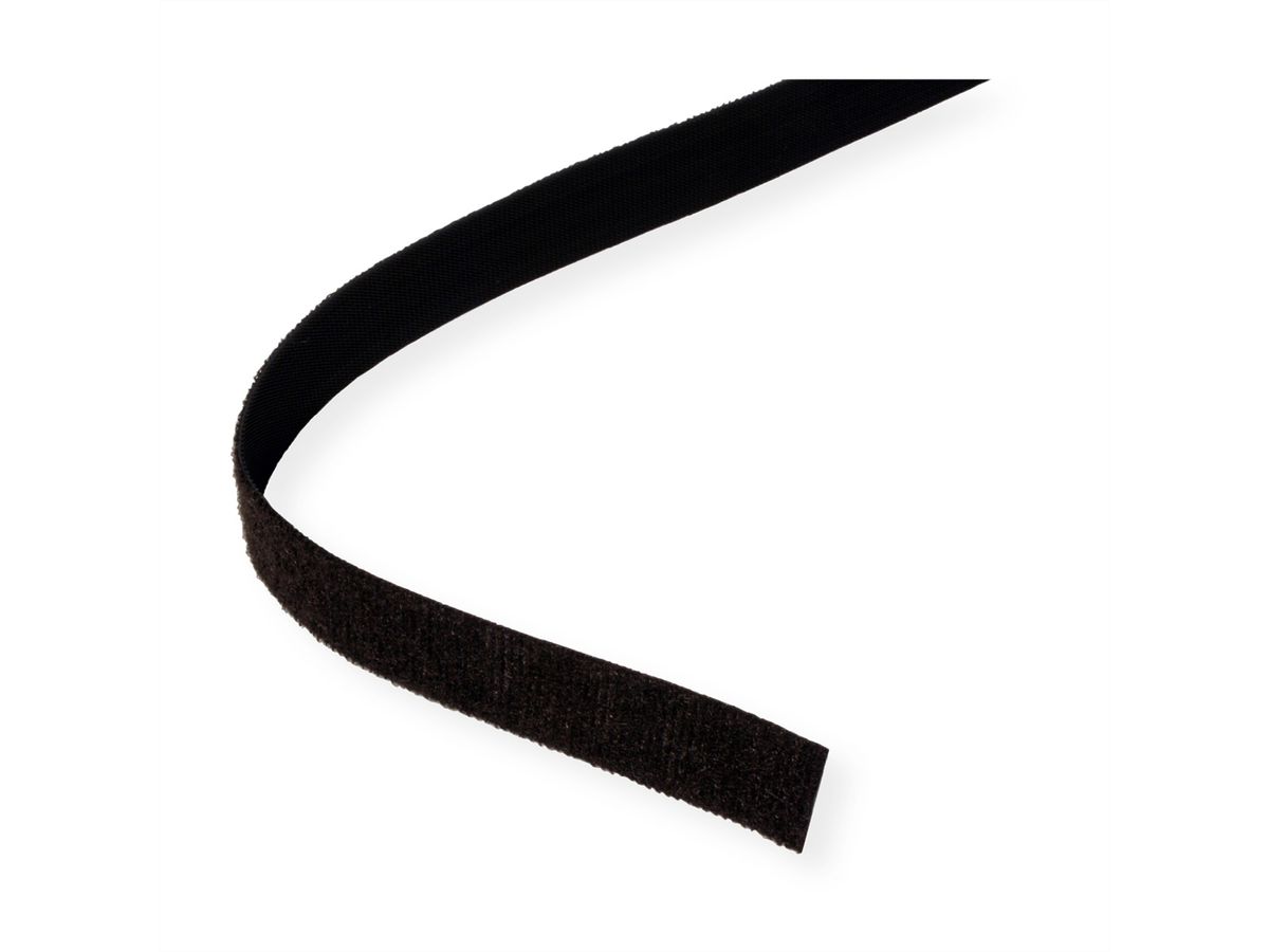 VELCRO® ONE-WRAP® Klettbandstreifen 20mm, unperforiert auf Rolle, schwarz, 25 m