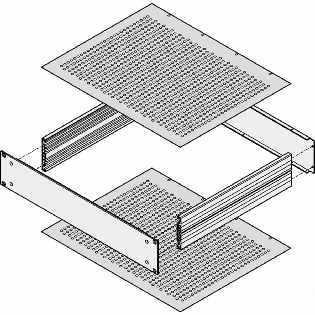 SCHROFF Abdeckbleche - ABDECKBLECH 280T PERFORIERT