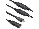 ROLINE USB 3.2 Gen 1 Aktives Repeater Kabel, Typ A - C, schwarz, 20 m