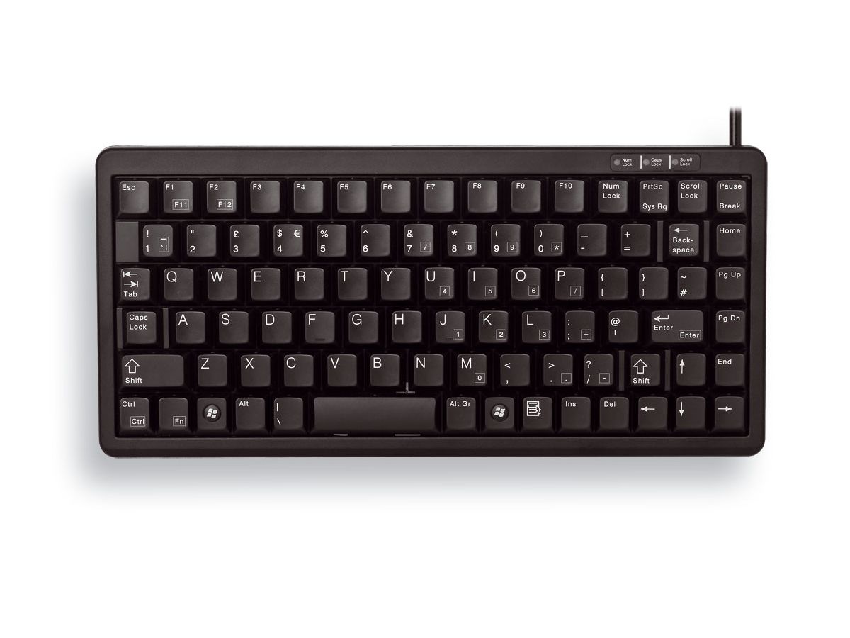 CHERRY G84-4100 Tastatur USB + PS/2 QWERTY UK Englisch Schwarz
