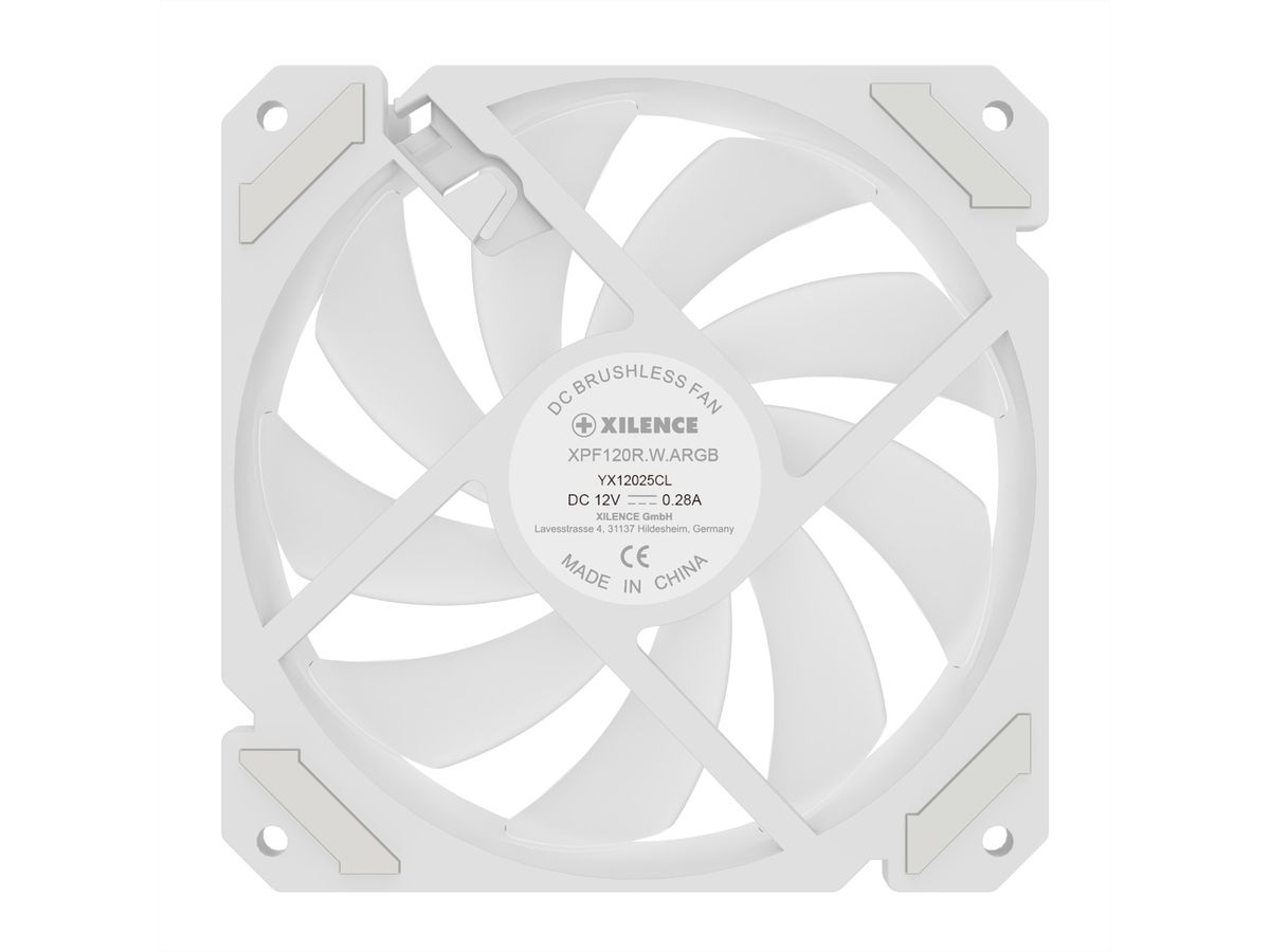 XILENCE Performance A+ REVERSE XF066, 120mm ARGB LED Lüfter weiß