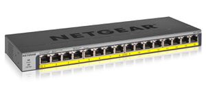 Netgear GS116PP Unmanaged Gigabit Ethernet (10/100/1000) Schwarz Power over Ethernet (PoE)