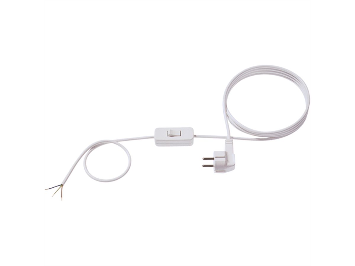 BACHMANN Zw.Schalter - Zuleitung  2m, H03VV-F 3G0,75 weiss unverpackt