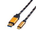 ROLINE GOLD USB 3.2 Gen 1 Kabel, A-C, ST/ST, Retail Blister, 1 m
