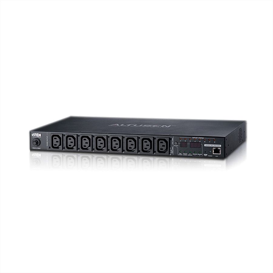 ATEN  PE6208G IP-Fernschaltsteckdose, 8 Port, 1HE, 7xC13, 1x C19 , 16A, Energiemessung
