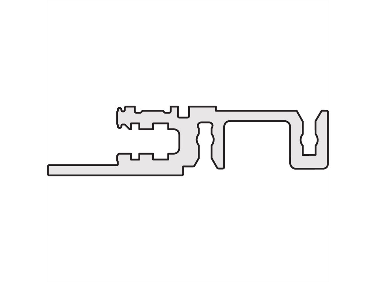 SCHROFF Frontrahmen, ungeschirmt, für horizontalen Kartenausbau - FRONTRAHMEN 3HE 54TE (LD)