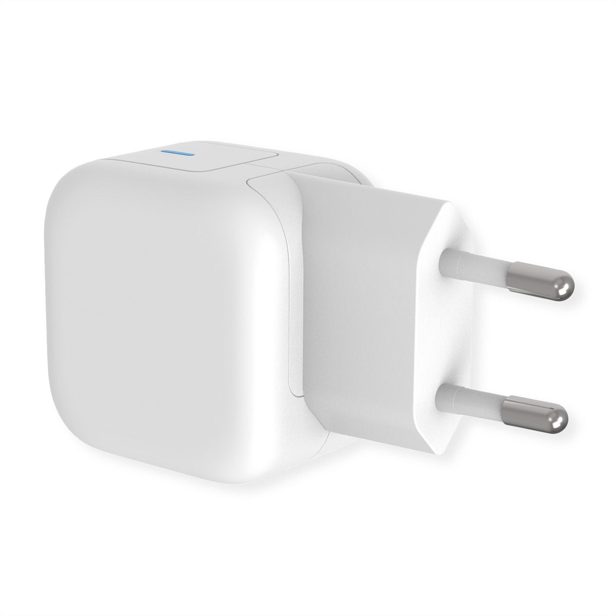 ROLINE USB Charger mit Euro-Stecker, 1 Port Typ-C, GaN, 20W