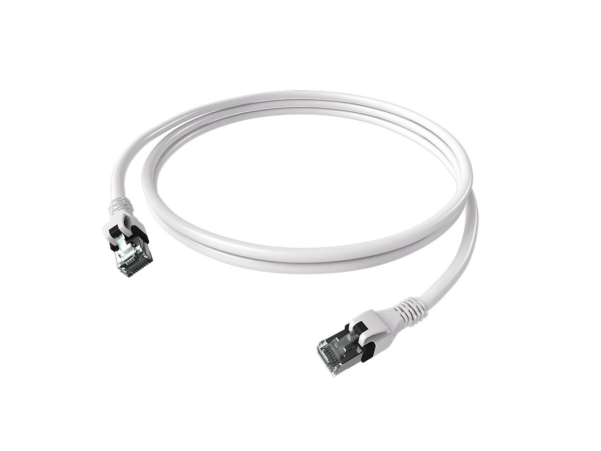 EasyLan DualBoot PushPull IP20 Patchkabel, Kat.6A (Class EA), S/FTP, weiß, 7,5 m