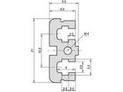 SCHROFF Modulschiene mitte, Typ ST - MODULSCH. MITTE 84TE ST