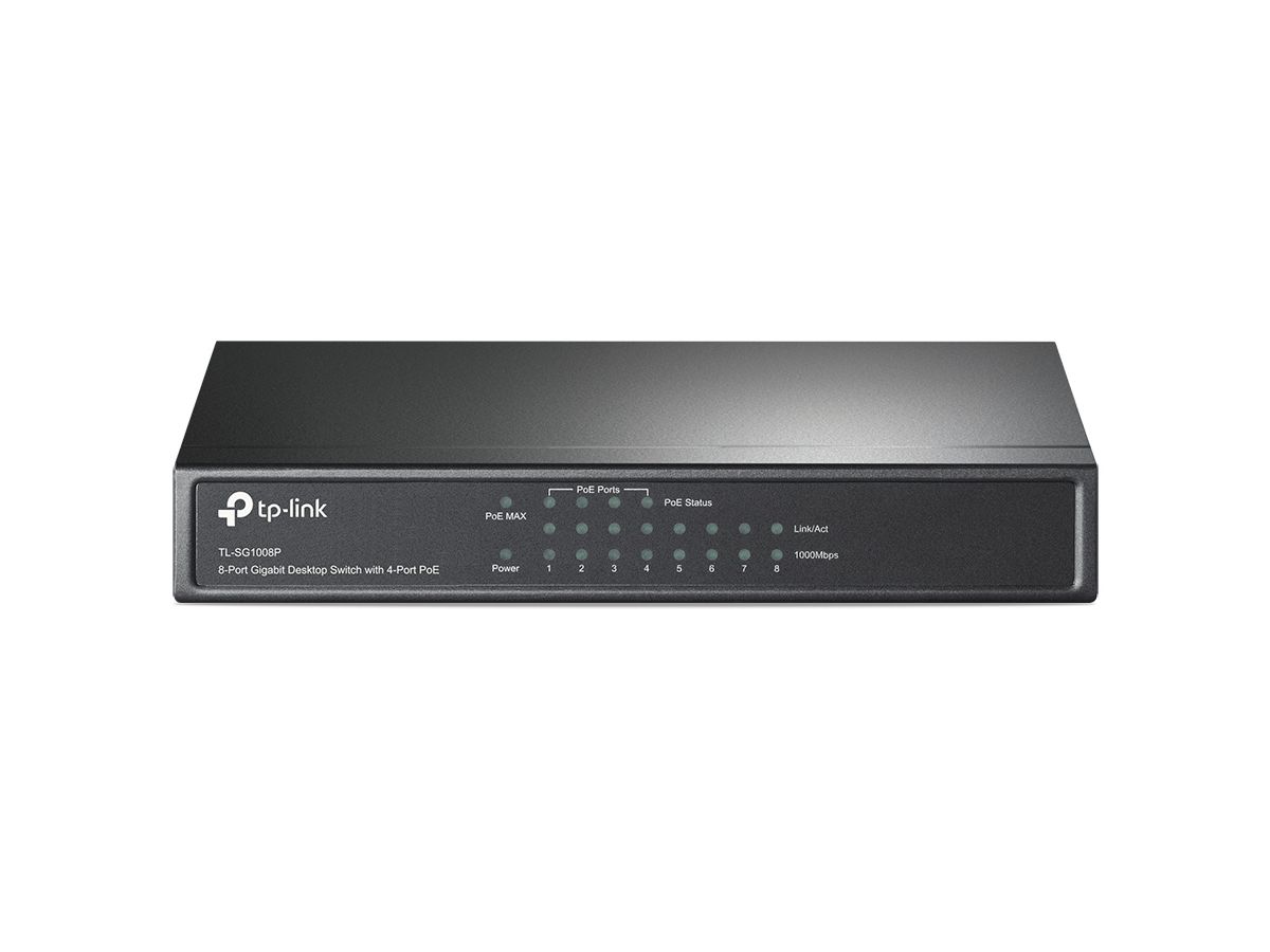 TP-Link TL-SG1008P Netzwerk-Switch Unmanaged Gigabit Ethernet (10/100/1000) Power over Ethernet (PoE) Haselnuss