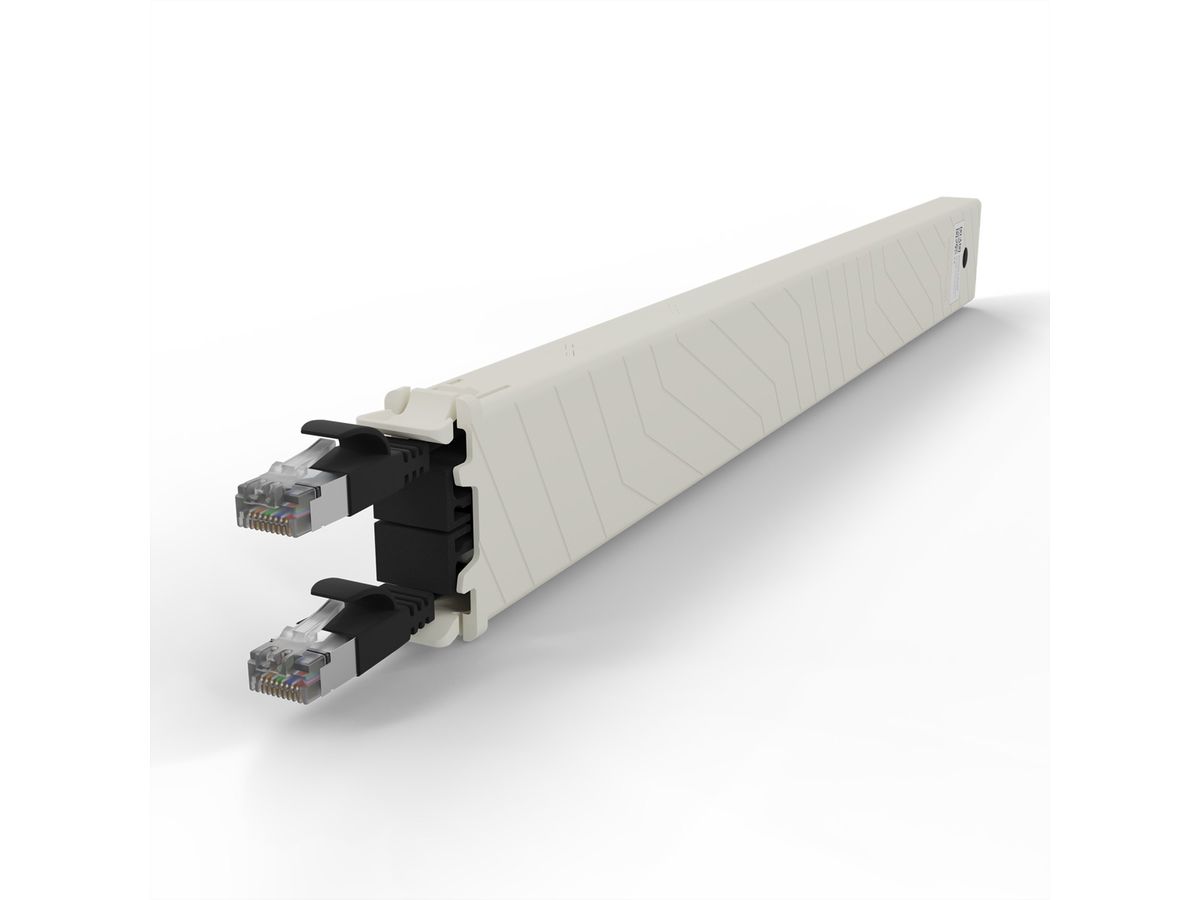 patchbox.one Kassette 8RU STP schwarz Cat.6a 0,8m