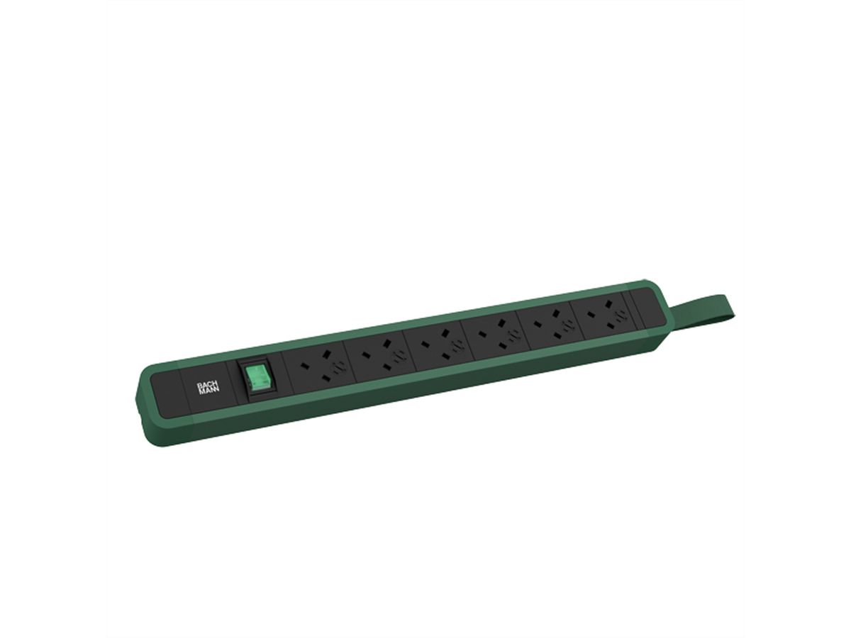BACHMANN PRIMO 2 6xUK 1xSchalter mit Schlaufe 2,0m UK RAL6028