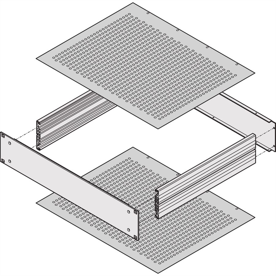 SCHROFF Abdeckbleche - ABDECKBLECH 460T PERFORIERT