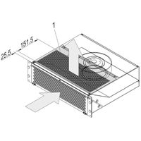 SCHROFF Lüftungsblech mit Schlauchanschlüssen, rückseitig, Aussendurchmesser 80 mm, St, 1 mm, Oberfläche AlZn