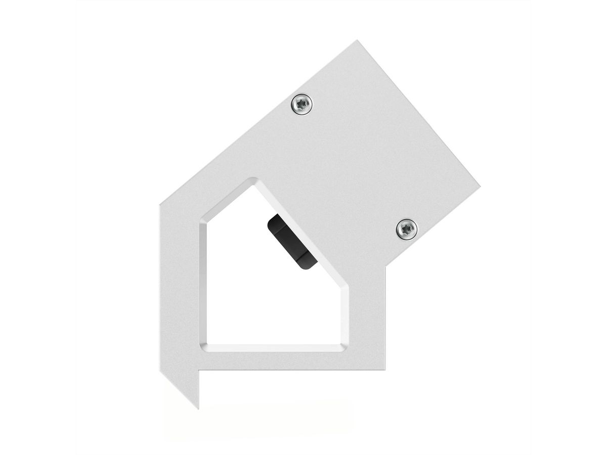 BACHMANN DESK2 ALU WHITE 2xCH 90°, 1xUSB C/C 65W L=0,2m RAL9010