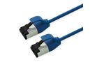 ROLINE U/FTP Patchkabel Kat.8 (Class I), slim, LSOH, Litzendraht, blau, 1,5 m