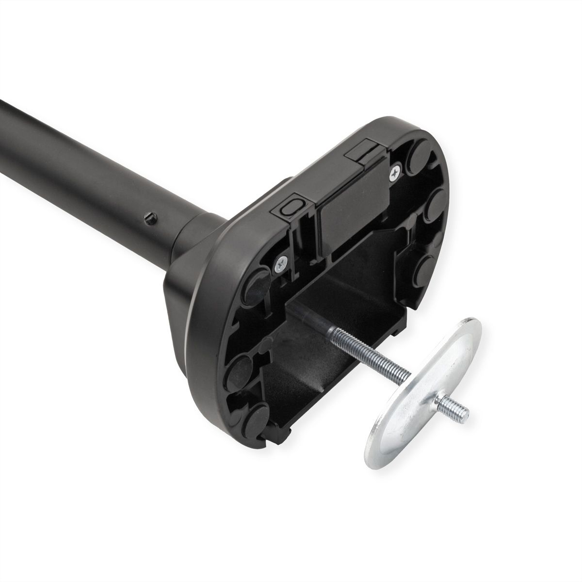 ROLINE Schwerlast-LCD-Arm, Trägerstange, 4 Gelenke, Tischmontage, bis 27 kg, schwarz