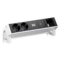 BACHMANN DESK2 2xCEE7/3 1xUSB C/C 45W, 1xCM L=0,2m INOX