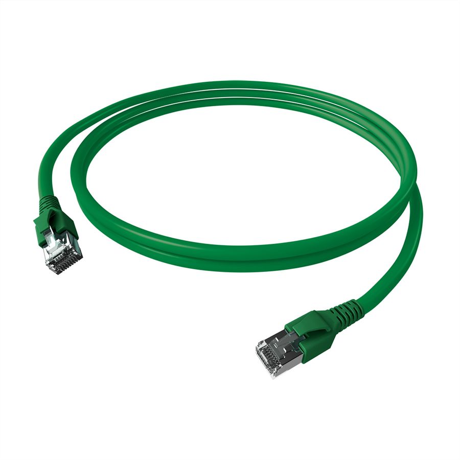EasyLan FlexBoot Patchkabel Cat.6A, S/FTP, grün, 2 m
