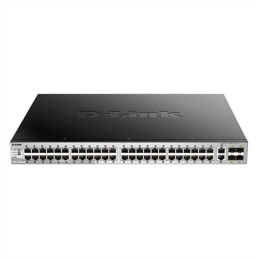 D-Link DGS-3130-54PS/E 54Port PoE Switch, Layer 3 PoE Gigabit Stack (SI