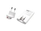 VALUE USB Charger mit Euro-/US-Stecker, 2 Ports Typ A+C, 65W