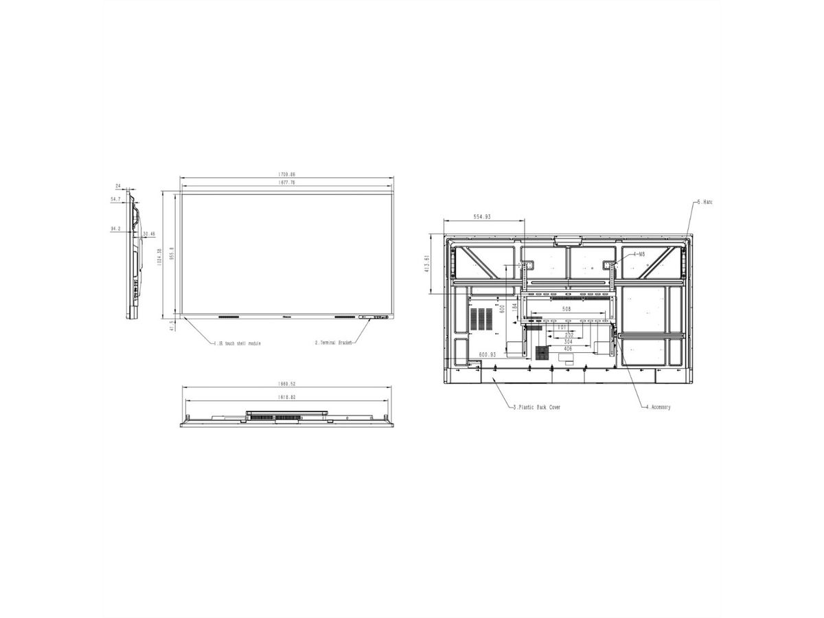 Hisense Interacitve Display 75MR6DE-E, 75", UHD, 350cd/m², Android 13