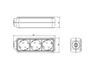 BACHMANN SELLY Steckdosenleiste 3x Schutzkontakt, weiß, 1,5 m