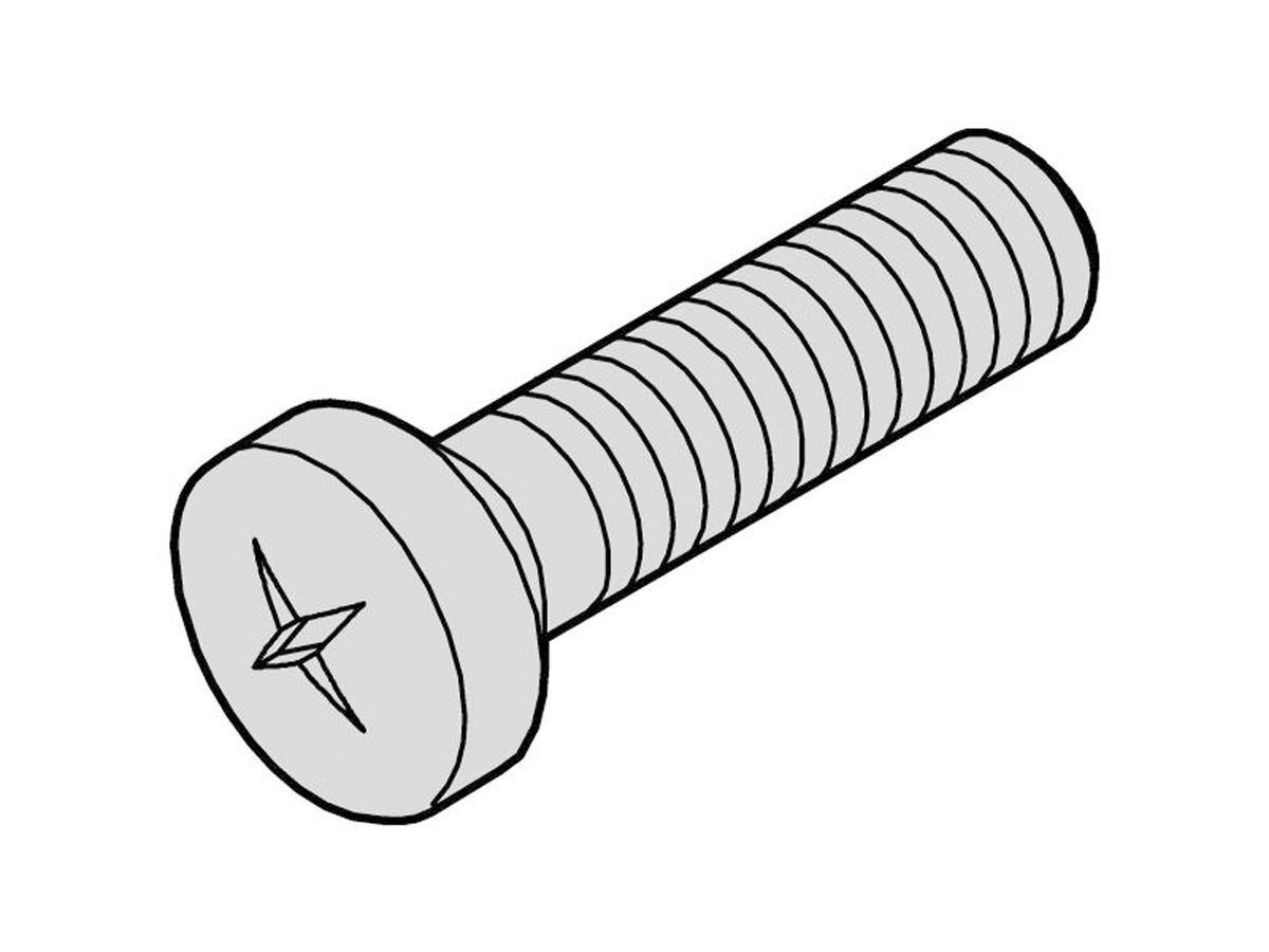 SCHROFF Linsenkopfschraube mit Kreuzschlitz - NTS LIN.SCHR.M2,5X8 NI 100ST