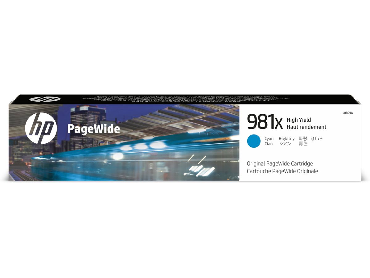 HP 981X Cyan Original PageWide Druckerpatrone mit hoher Reichweite