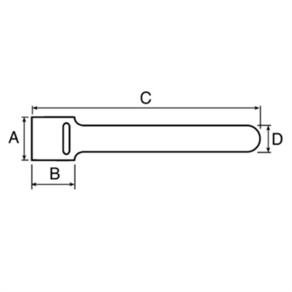SCHROFF Klettband - KLETTVERSCHLUSS 10STK, Velcro®-Klettband 12 x 300 mm
