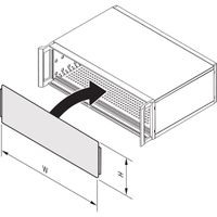 SCHROFF Gesamtfrontplatte, gesteckt, ungeschirmt - FRONTPLATTE 4HE 28TE EL/CHR