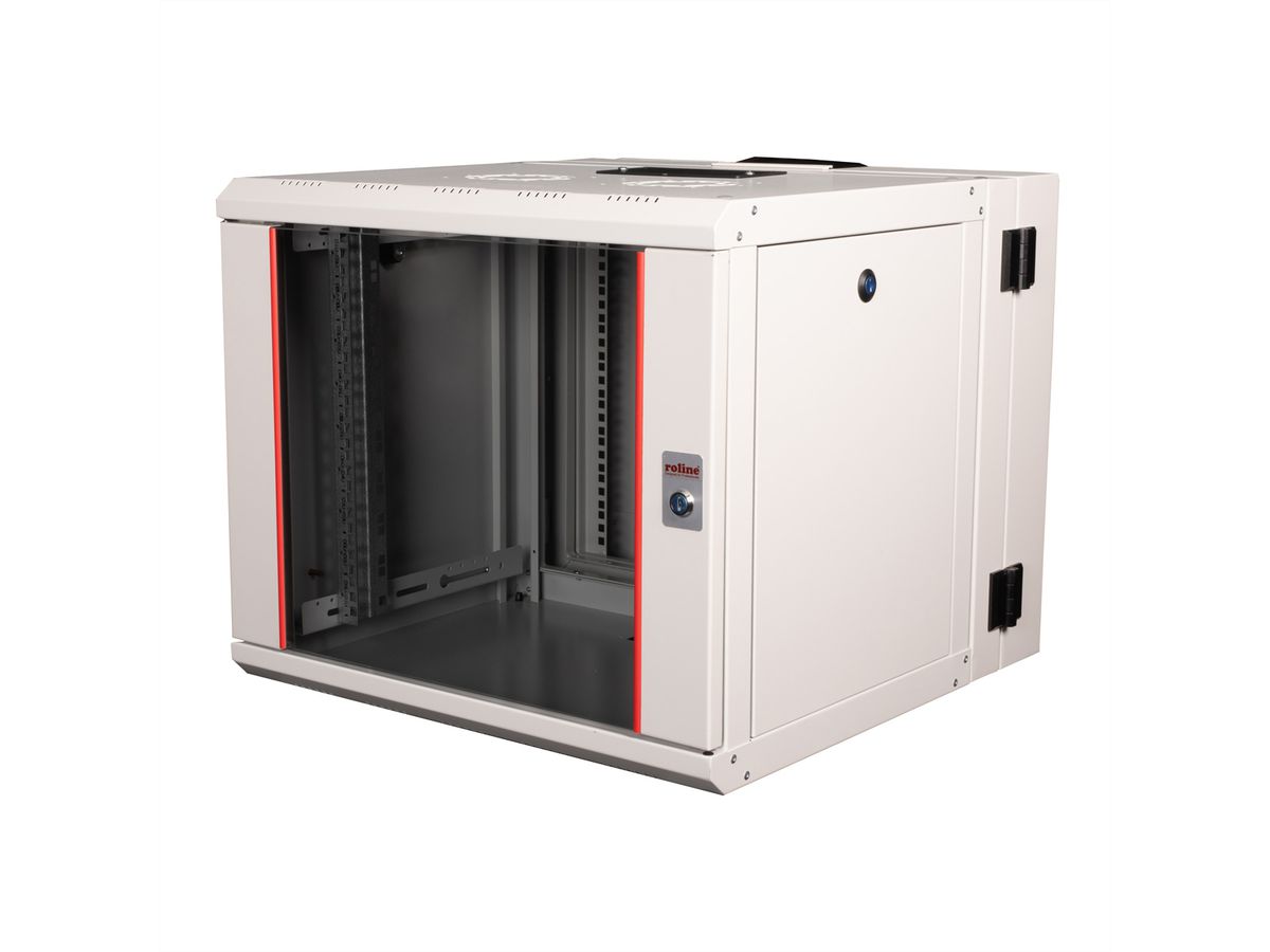ROLINE 19-Zoll Wandgehäuse Pro 9 HE, 600x600 BxT zweiteilig schwenkbar grau