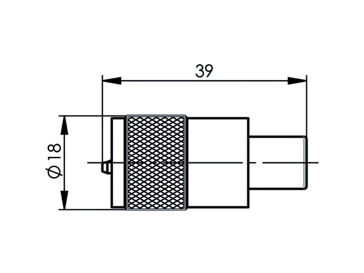 TELEGÄRTNER UHF-Stecker RG58C/U-59B/U, PTFE Lötanschluss