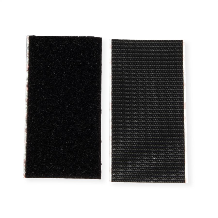 VELCRO® Klettstreifen Extra Stark Selbstklebend, Haken & Flausch 50mm x 100mm x 2 sets Schwarz