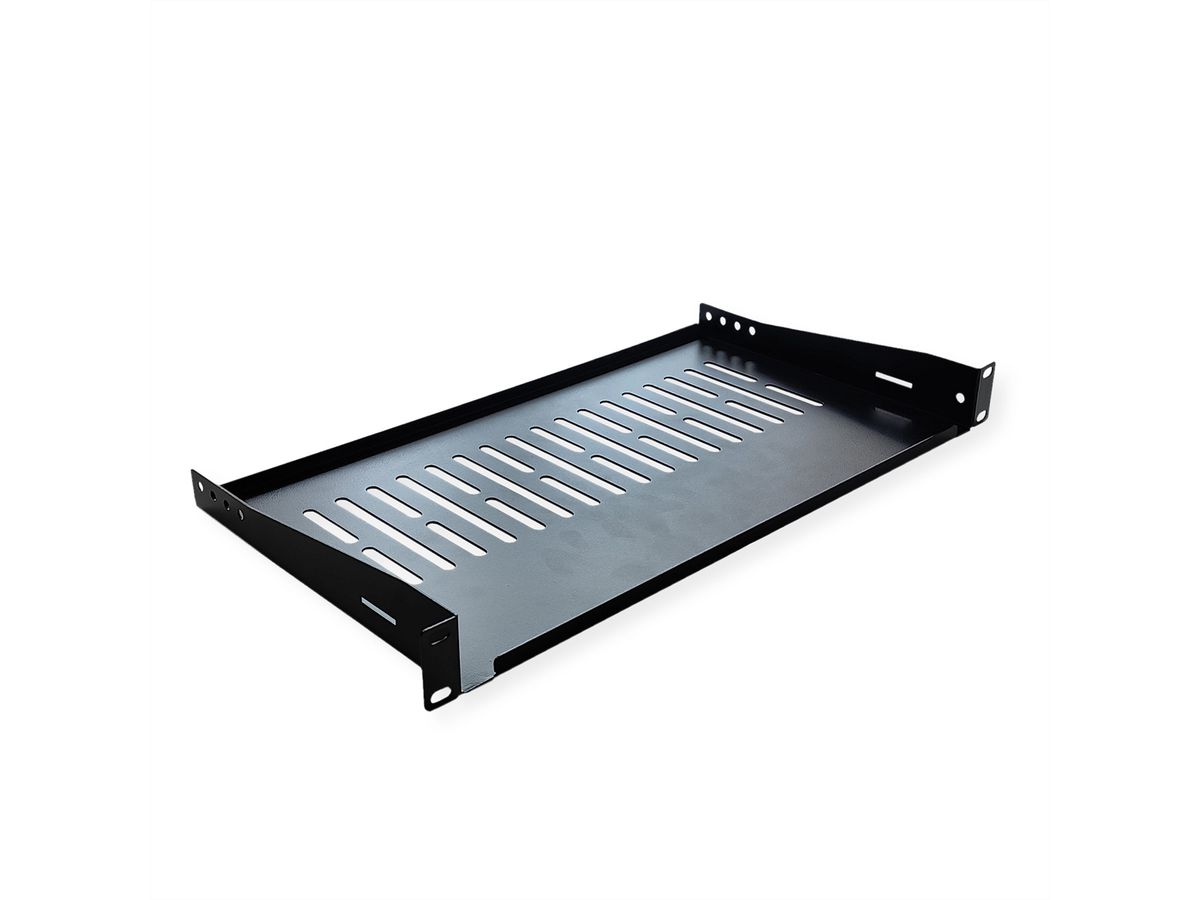VALUE 19"-Geräteträger 1 HE, T: 250mm, max. 10 kg, U-Form, schwarz