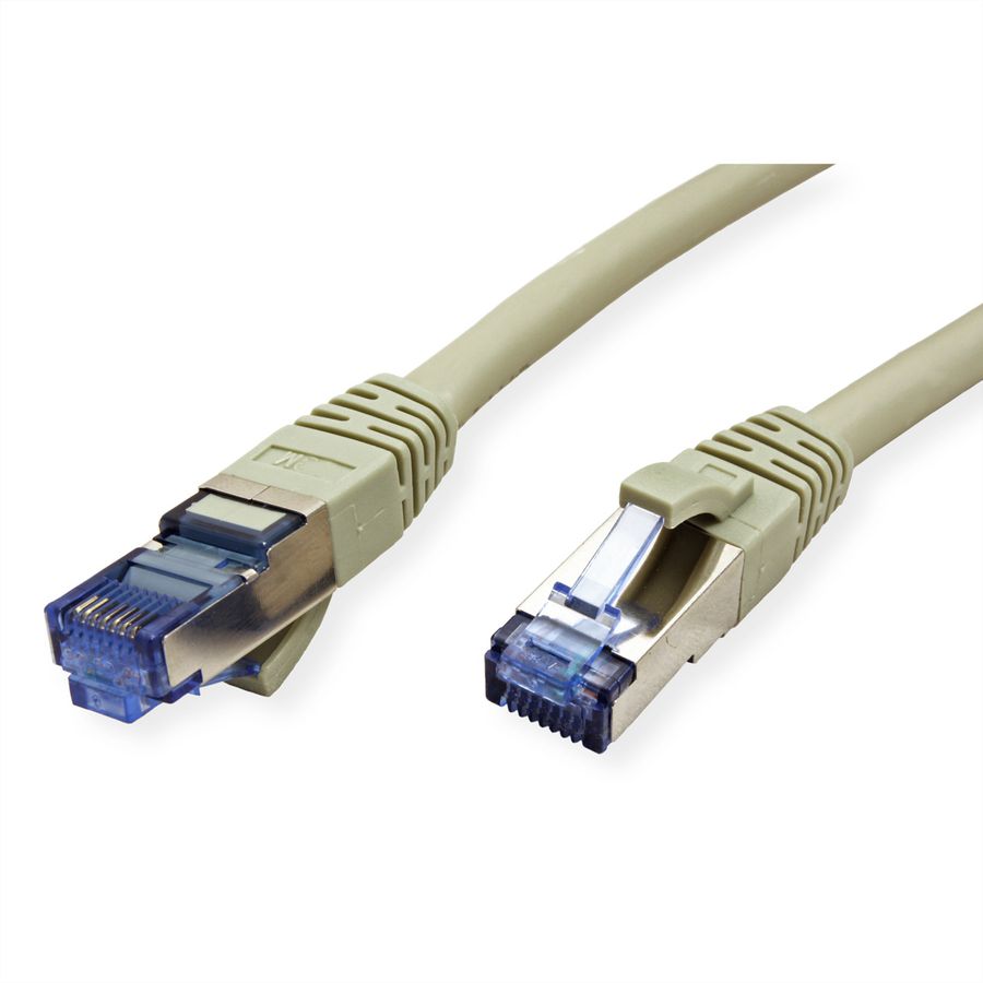 VALUE Patchkabel Cat.6A (Class EA) S/FTP (PiMF), LSOH, grau, 0,3 m