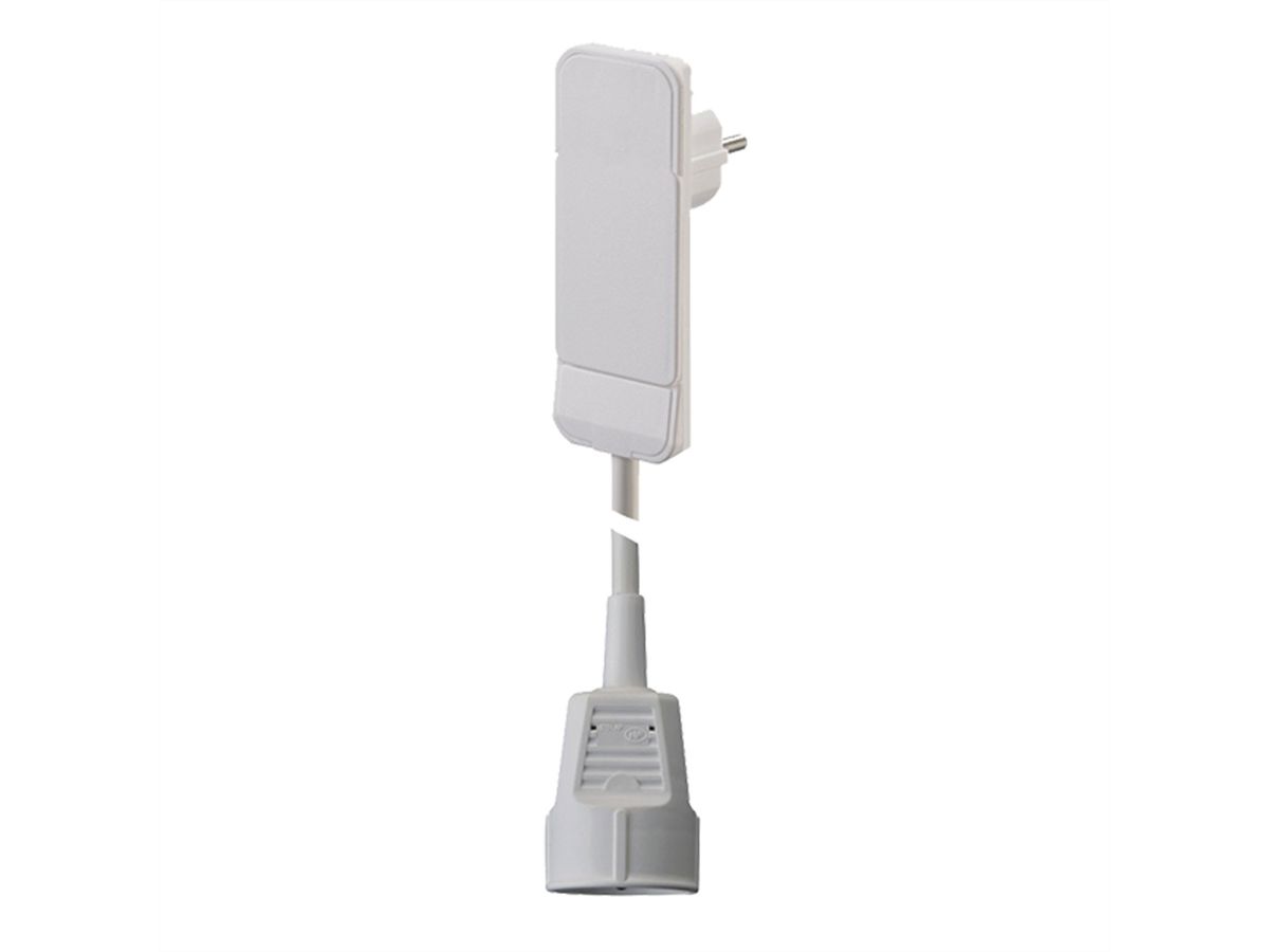 BACHMANN Flat Plug CEE7/7 weiss, 1,5m CEE7/3